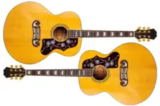 2 jumbo guitars