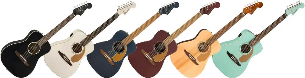 Fender Malibu Acoustic Electric Guitars in 6 colors