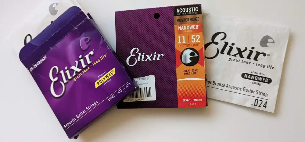 Elixir Polyweb & Nanoweb guitar strings