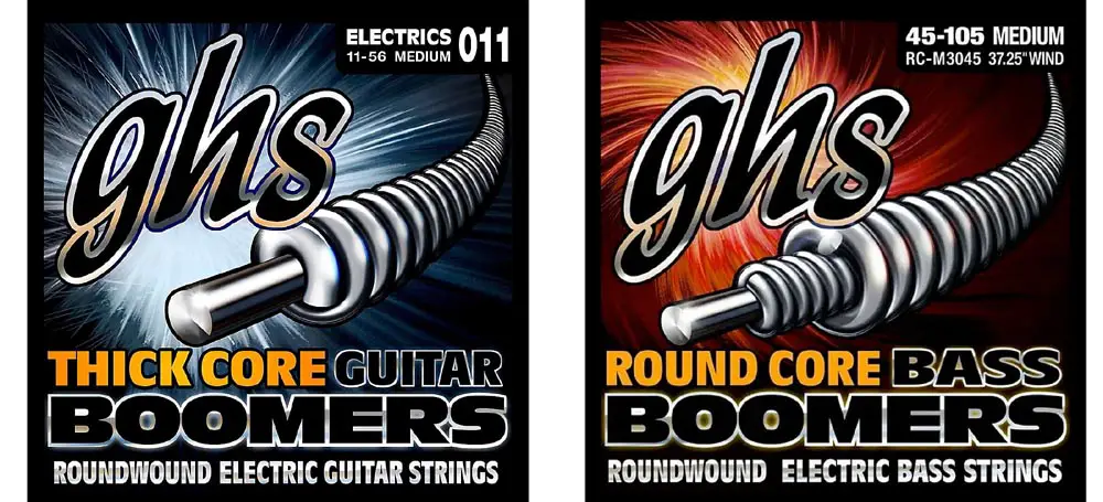 GHS roundwound guitar strings for guitar and bass