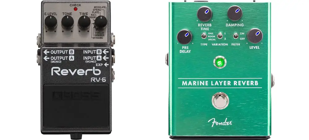 Reverb guitar pedals