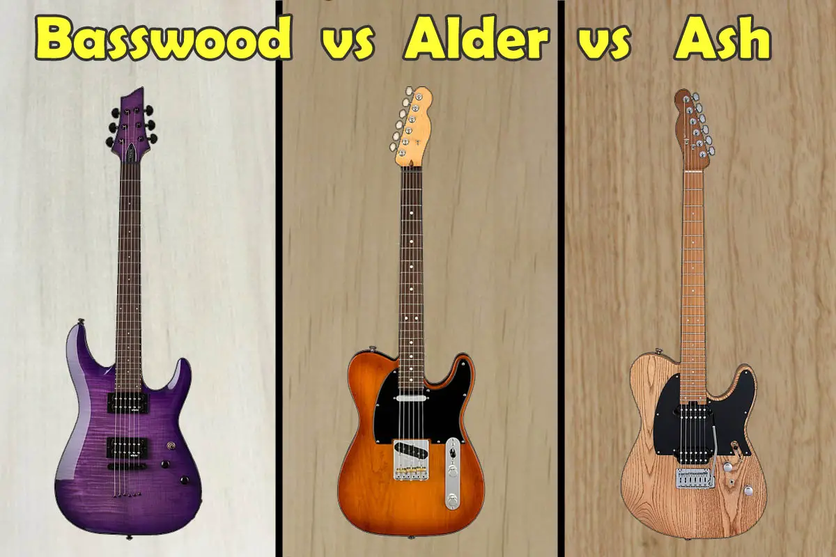 Basswood vs Alder vs Ash electric guitars