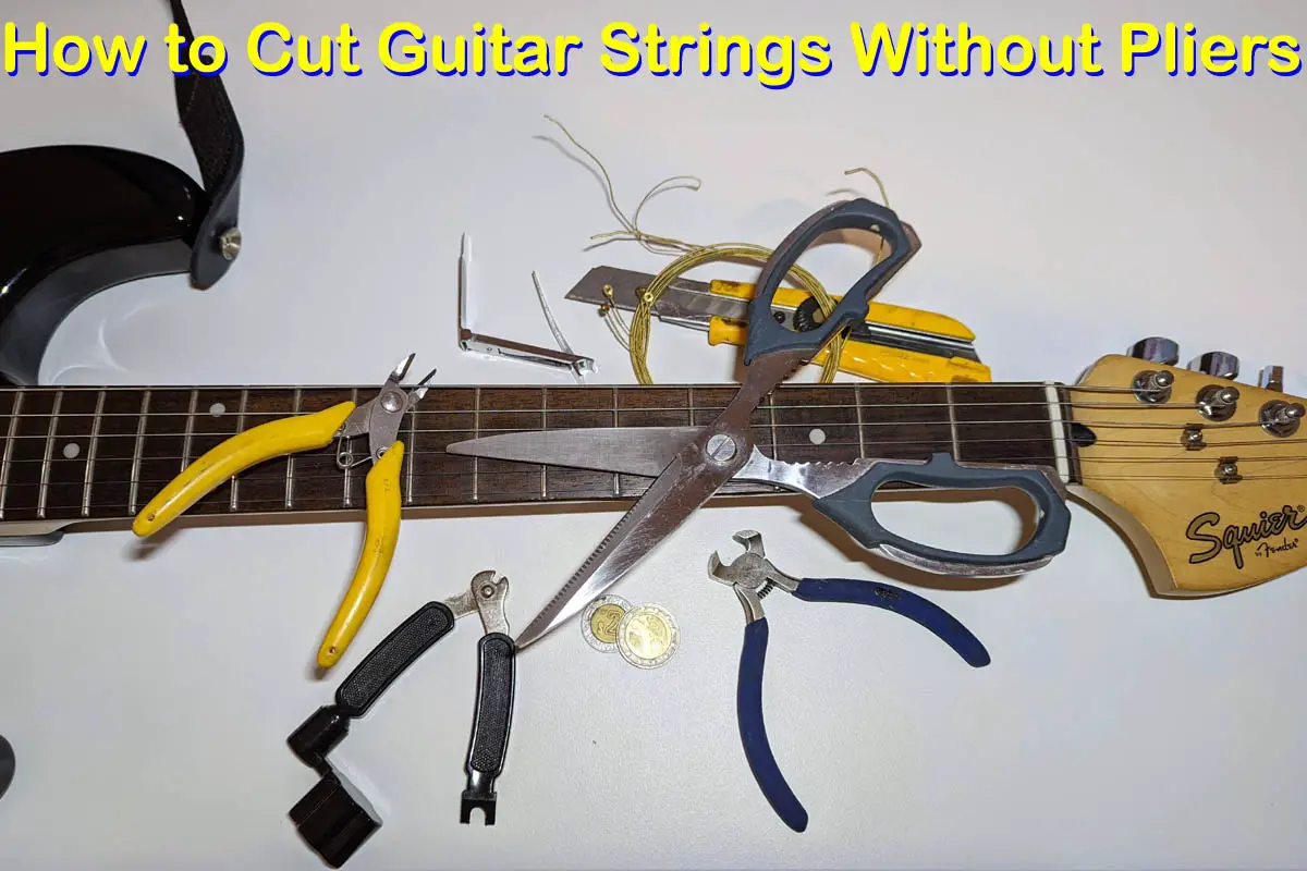 Cut guitar strings without pliers