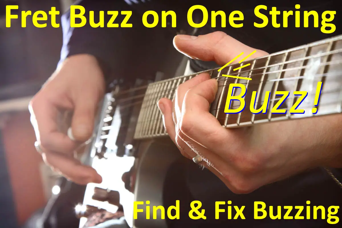 Electric guitar string buzz