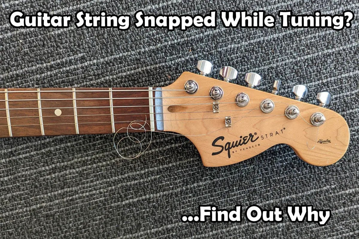 Small E string broken near the nut on an electric guitar