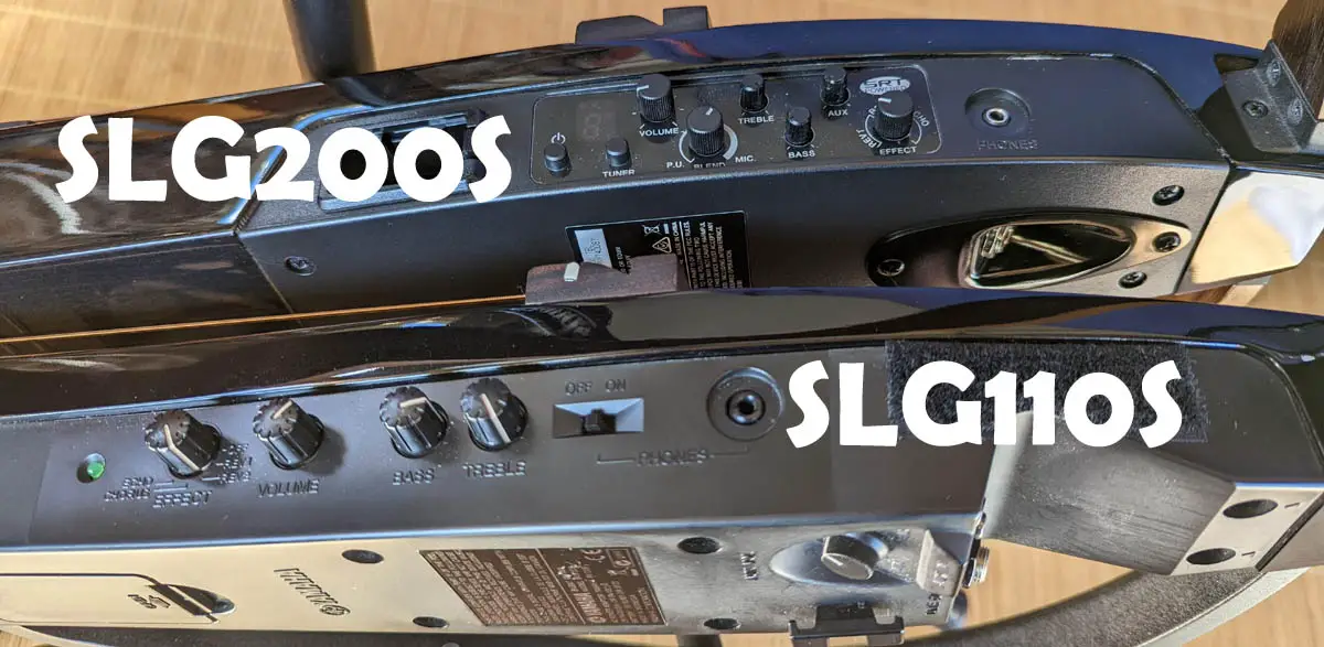 Yamaha SLG110S and SLG200S controls side by side