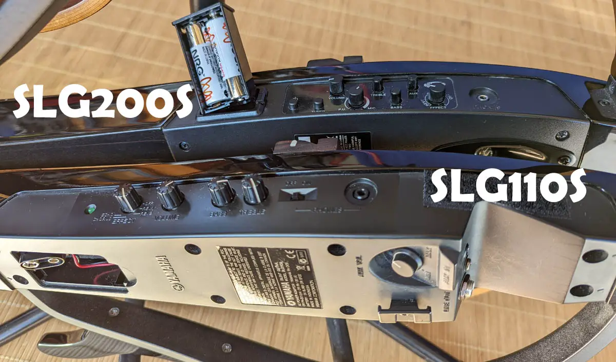 Yamaha SLG110S and SLG200S silent guitar controls