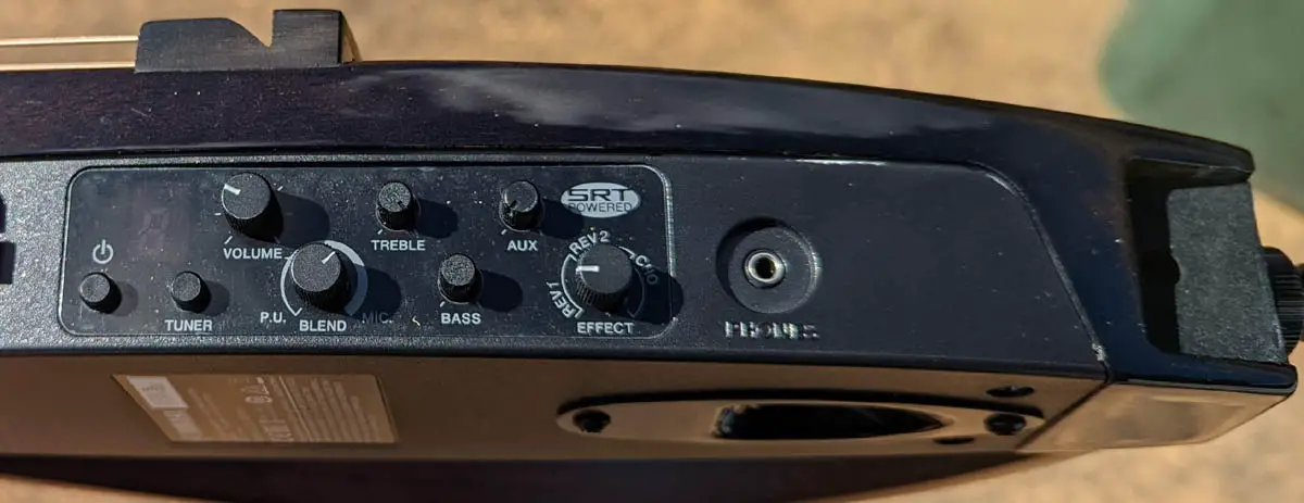 Yamaha SLG200S silent guitar controls