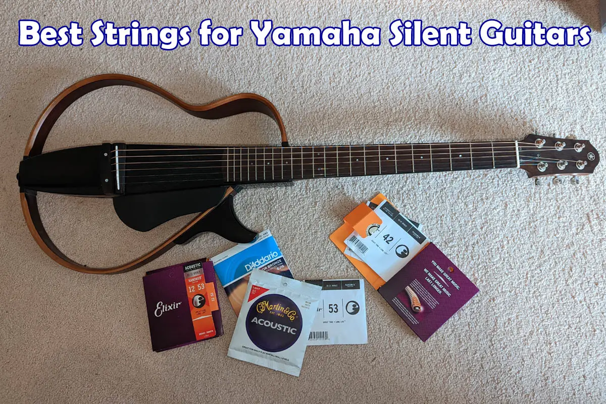 Yamaha SLG200S silent guitar with packets of strings